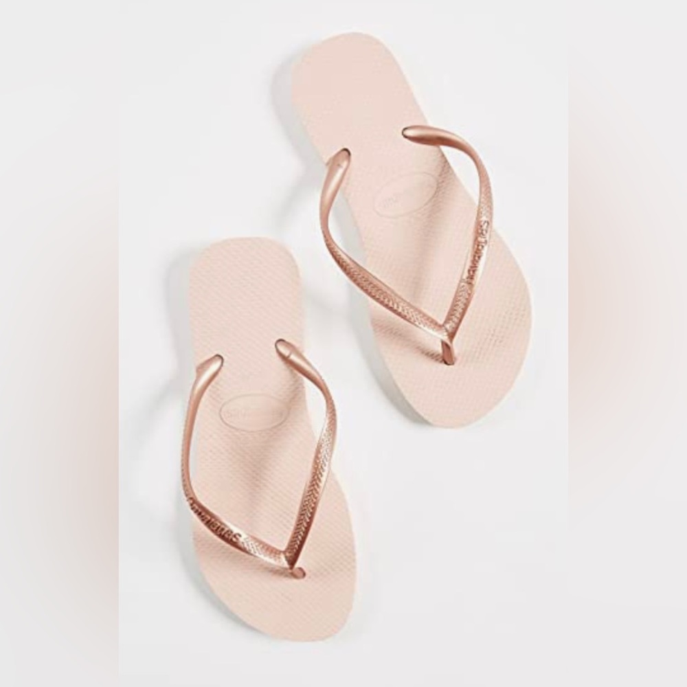 Havaianas Women's Slim Flip Flop Sandal size 7, ballet rose
